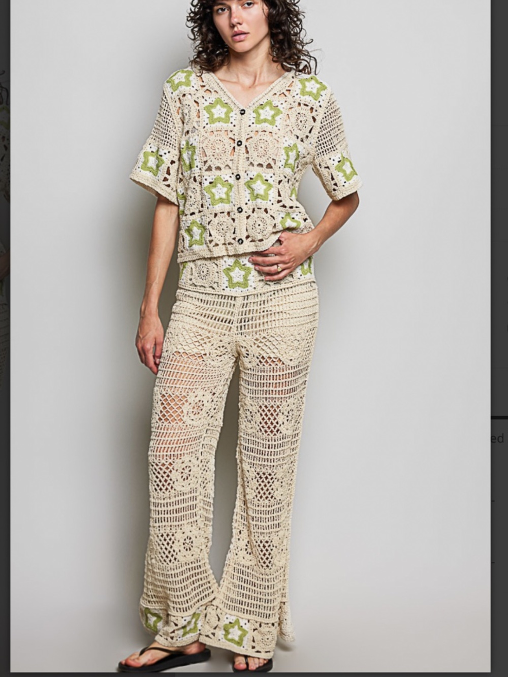 🎉 POL “ KIMBERLY “ POL CROCHET TWO PIECE SET TOP AND BOTTOM 36